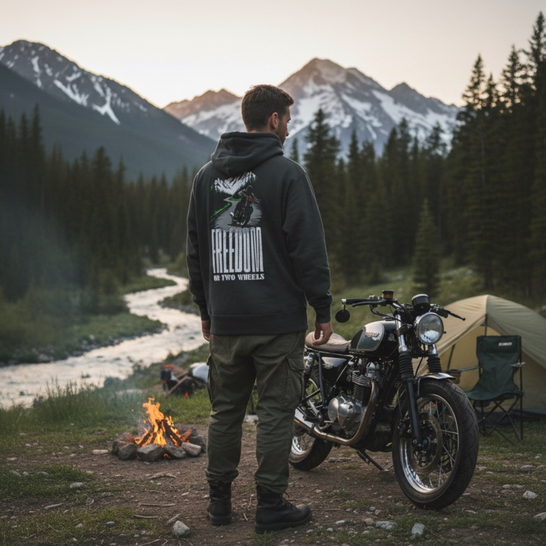 Freedom on two Wheels Bikers Hoodie