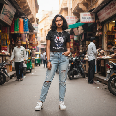 "Meowie" Crop tshirt